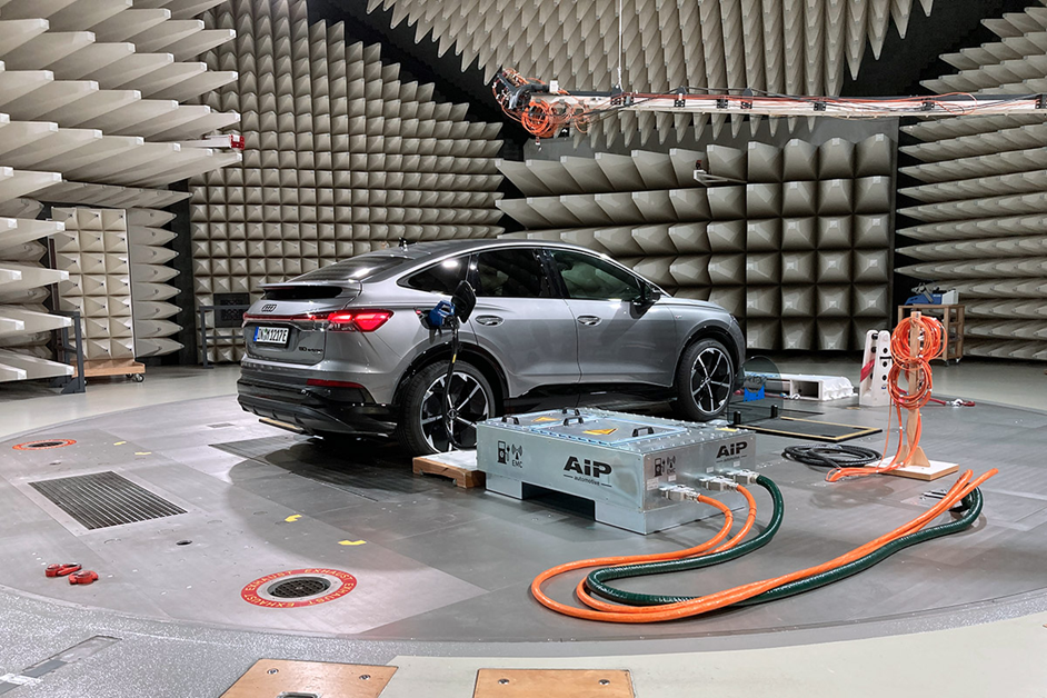 image of EV undergoing tests