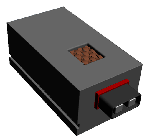 Figure 5: Shielded battery module with a permeable window.