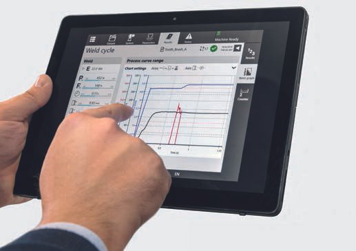 Portable tablet capable of controling teslos welding