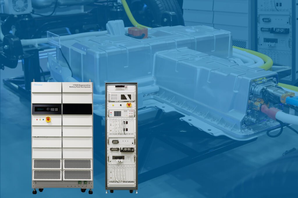 image of car chassis on production line with testing hub