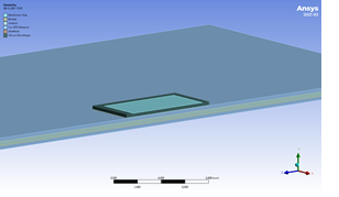 Figure 6: Layout used for FEM simulation.